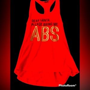 🎅Fun glittery accented Santa tank top. 🎅